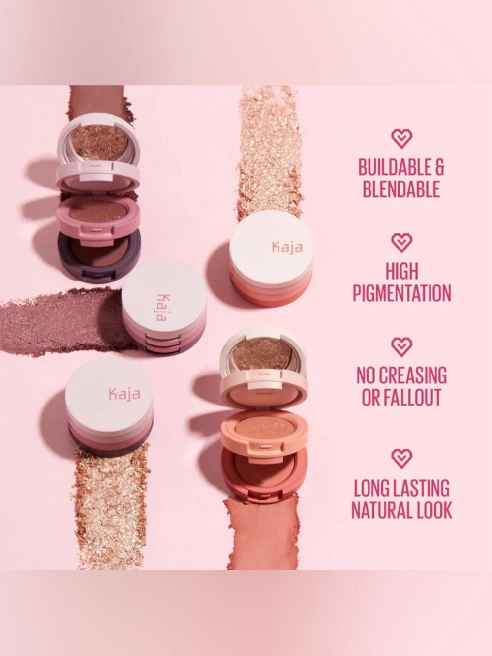 KAJA NWT Beauty Bento Stacked Eyeshadow Trio, (16) Peach Madeline